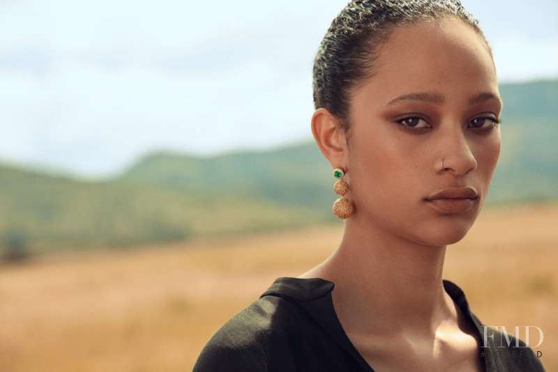 Selena Forrest featured in  the Net-a-Porter Net-A-Porter Space for Giants advertisement for Summer 2020