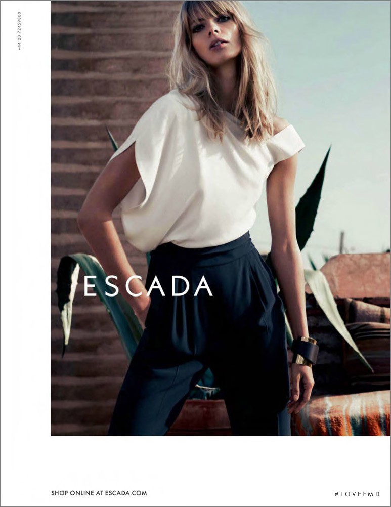 Julia Stegner featured in  the Escada advertisement for Spring/Summer 2014
