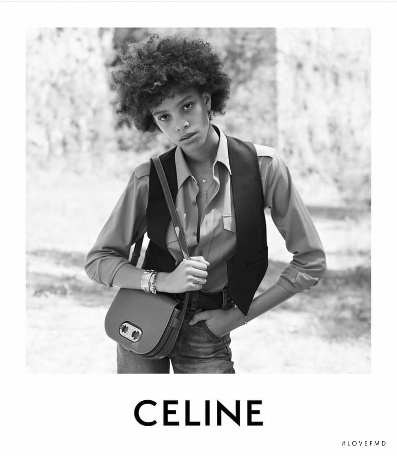 Essoye Mombot featured in  the Celine advertisement for Autumn/Winter 2020