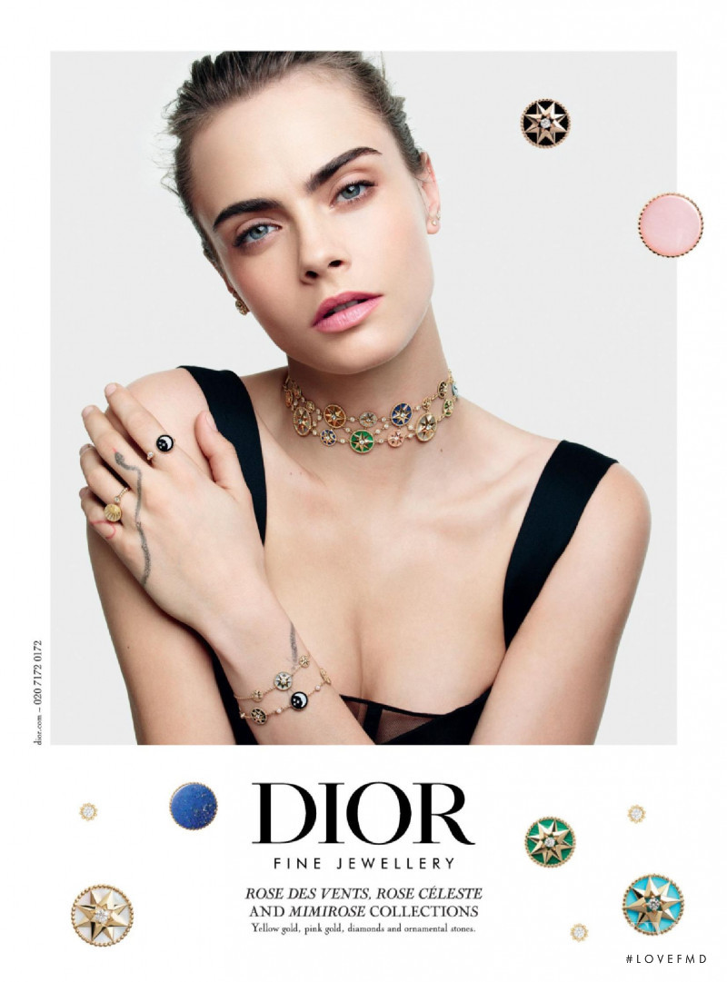 Cara Delevingne featured in  the Dior Fine Jewelery advertisement for Autumn/Winter 2020