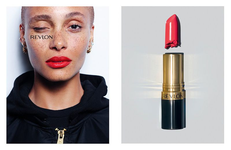 Adwoa Aboah featured in  the Revlon advertisement for Spring/Summer 2020