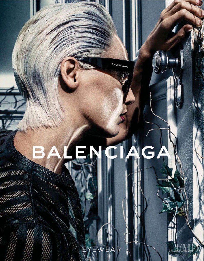 Daria Werbowy featured in  the Balenciaga advertisement for Spring/Summer 2014