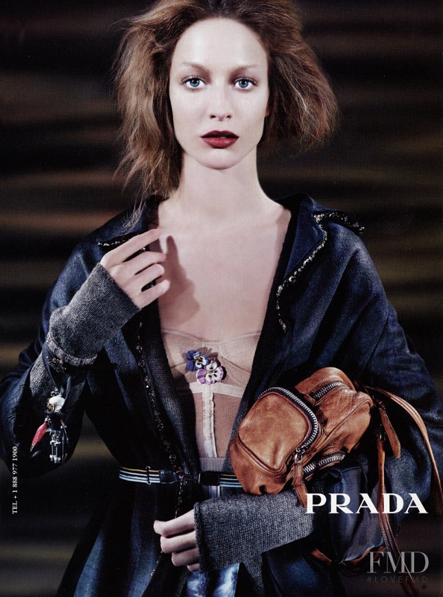 Raquel Zimmermann featured in  the Prada advertisement for Autumn/Winter 2004