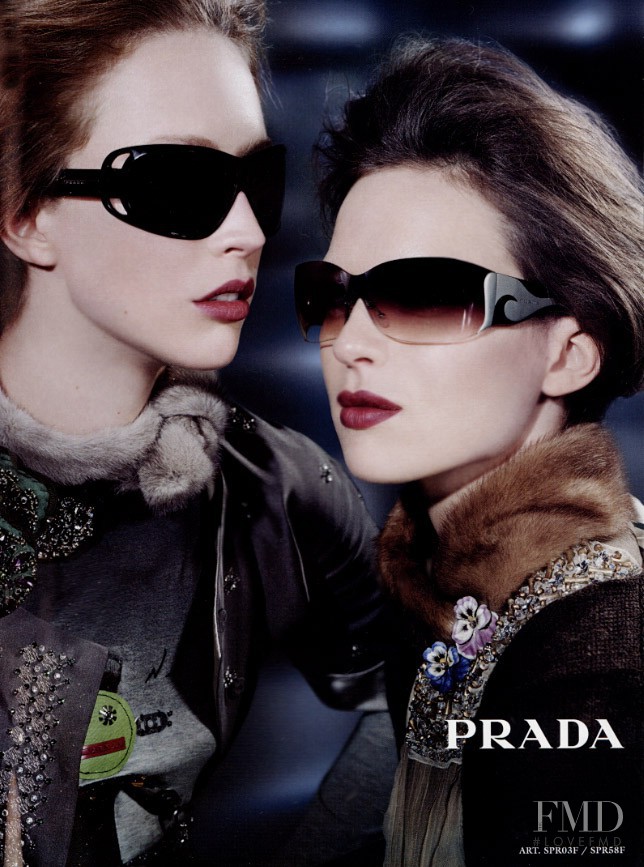Elise Crombez featured in  the Prada advertisement for Autumn/Winter 2004
