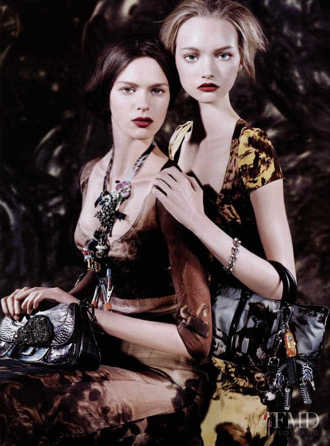 Elise Crombez featured in  the Prada advertisement for Autumn/Winter 2004