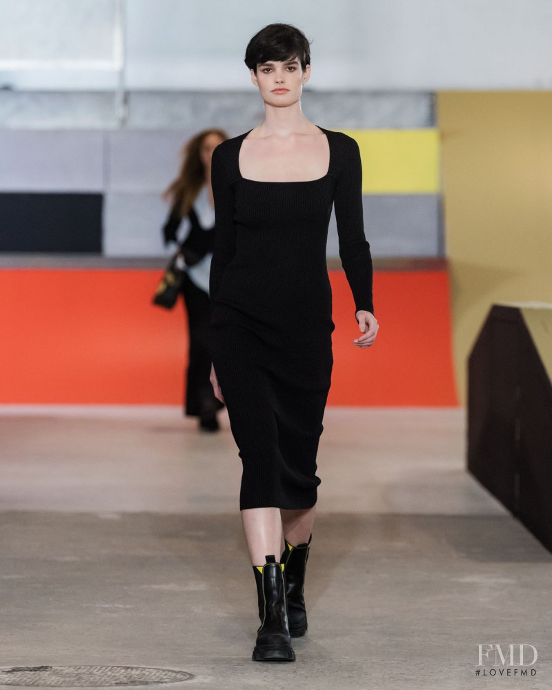 Sarah Hartog featured in  the Ganni fashion show for Autumn/Winter 2020
