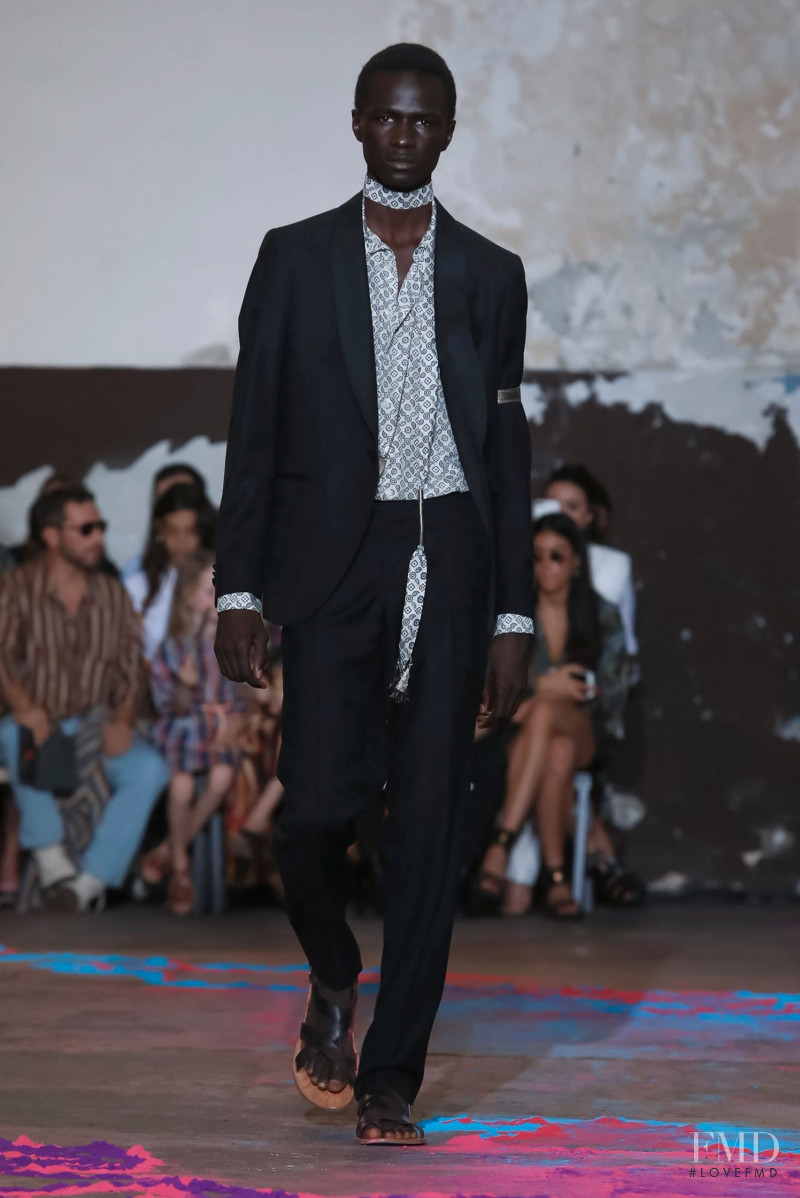 Malick Bodian featured in  the Etro fashion show for Spring/Summer 2020