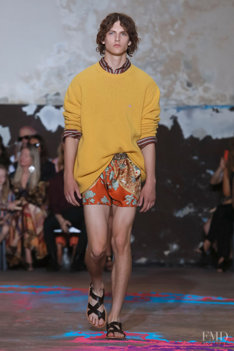 Kajus Valciukas featured in  the Etro fashion show for Spring/Summer 2020