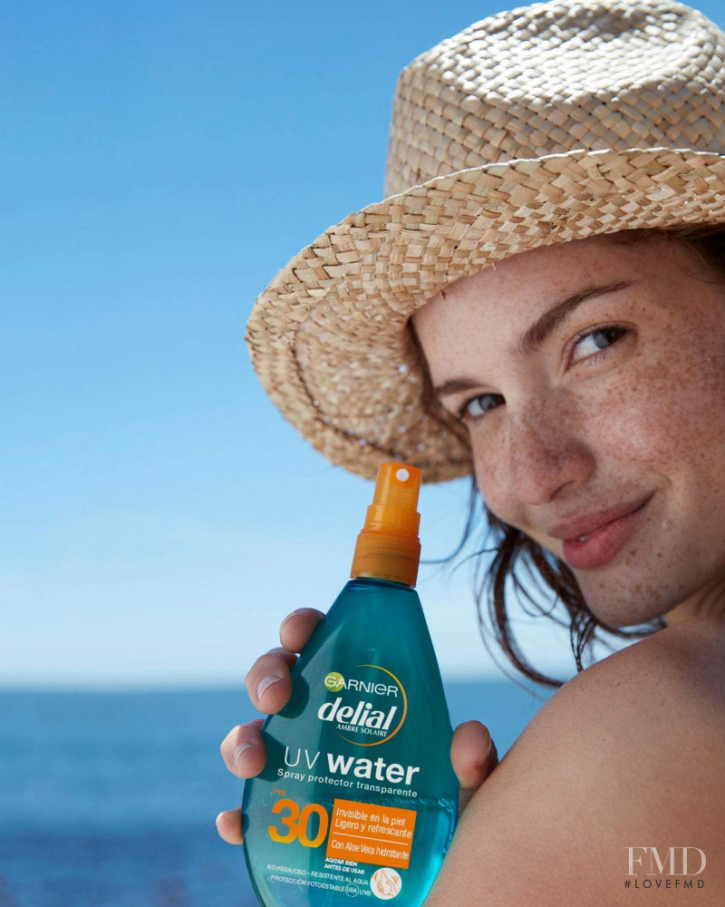 Mariangela Bonanni featured in  the Garnier Sunscreen advertisement for Summer 2019