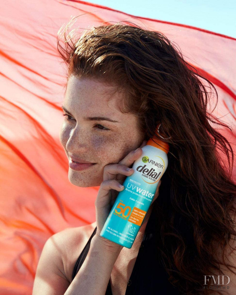 Mariangela Bonanni featured in  the Garnier Sunscreen advertisement for Summer 2019