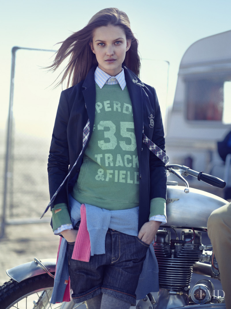 Nadine Ponce featured in  the Superdry advertisement for Autumn/Winter 2012