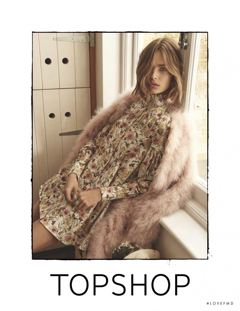 Birgit Kos featured in  the Topshop advertisement for Autumn/Winter 2017