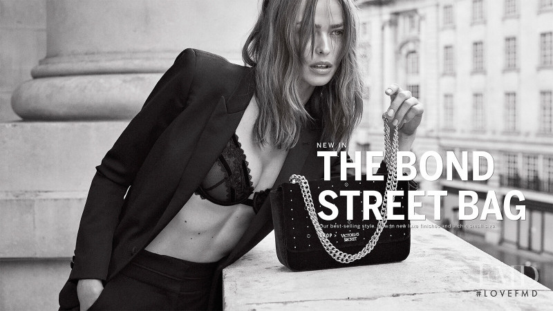 Birgit Kos featured in  the Victoria\'s Secret The Bond Street Bag advertisement for Winter 2019