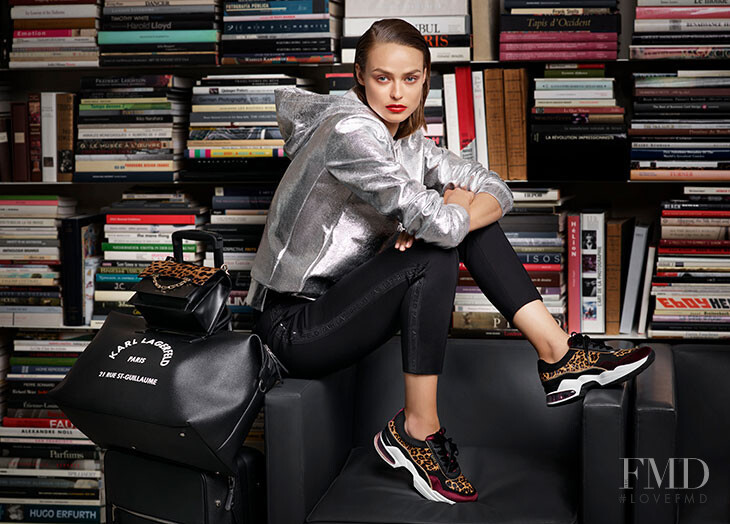 Birgit Kos featured in  the Karl Lagerfeld advertisement for Autumn/Winter 2019