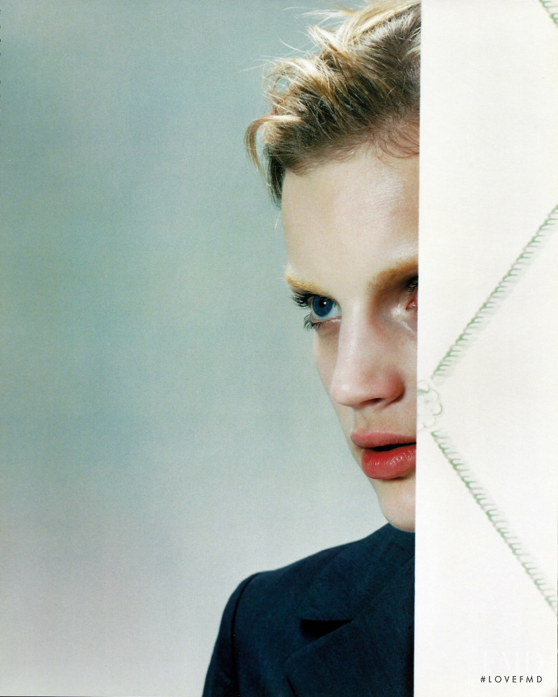 Guinevere van Seenus featured in  the Jil Sander lookbook for Spring/Summer 1996