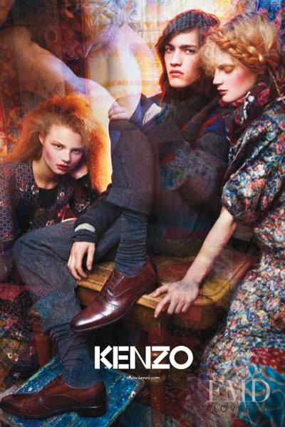 Guinevere van Seenus featured in  the Kenzo advertisement for Autumn/Winter 2009