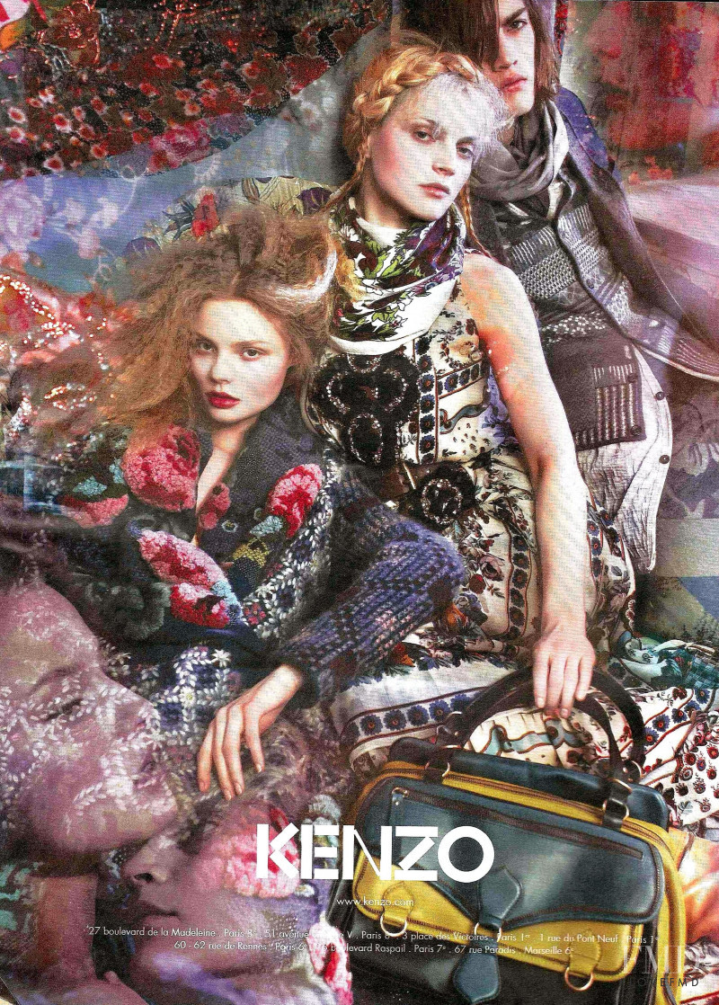 Guinevere van Seenus featured in  the Kenzo advertisement for Autumn/Winter 2009