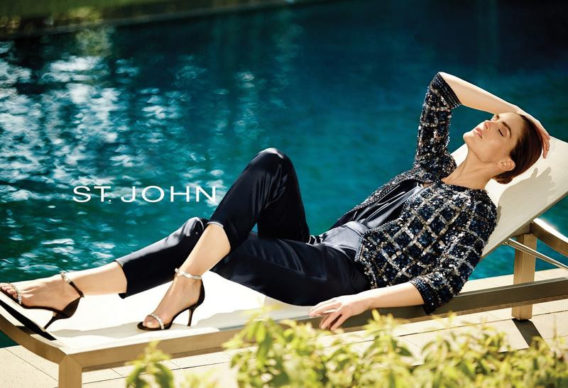 Hilary Rhoda featured in  the St. John advertisement for Resort 2015