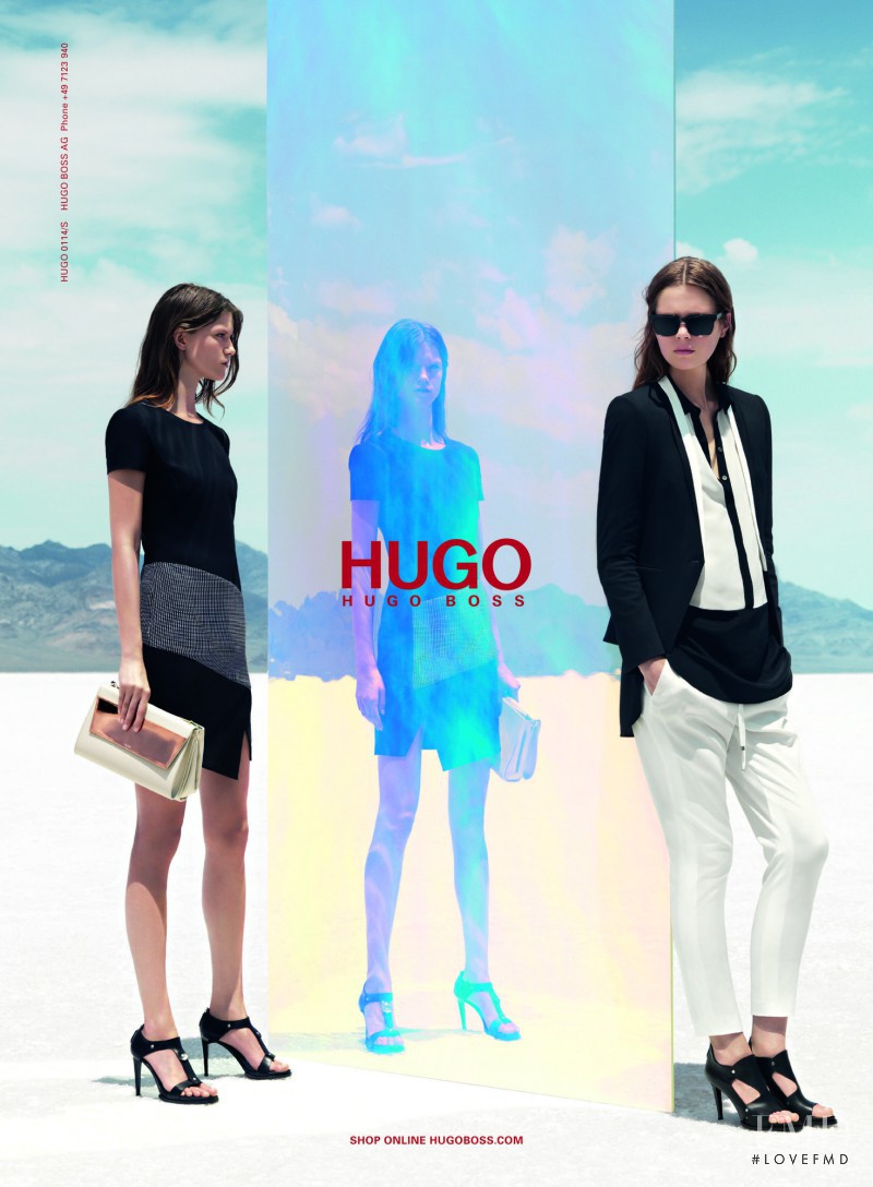 Caroline Brasch Nielsen featured in  the HUGO advertisement for Spring/Summer 2014