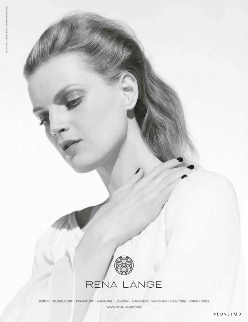 Guinevere van Seenus featured in  the Rena Lange advertisement for Spring/Summer 2014