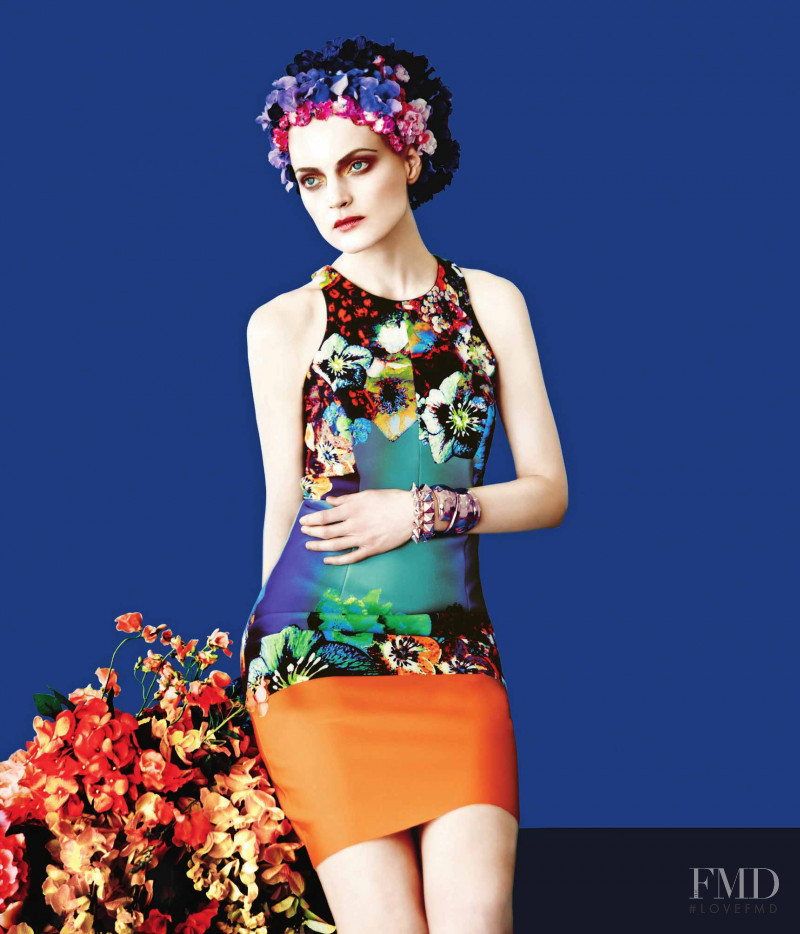 Guinevere van Seenus featured in  the Bergdorf Goodman advertisement for Spring/Summer 2014