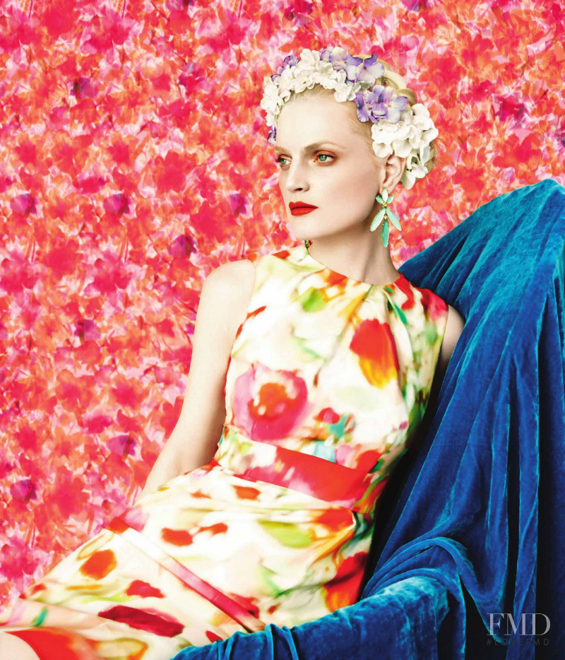 Guinevere van Seenus featured in  the Bergdorf Goodman advertisement for Spring/Summer 2014