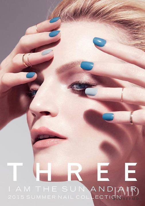 Guinevere van Seenus featured in  the Three Cosmetics advertisement for Holiday 2013