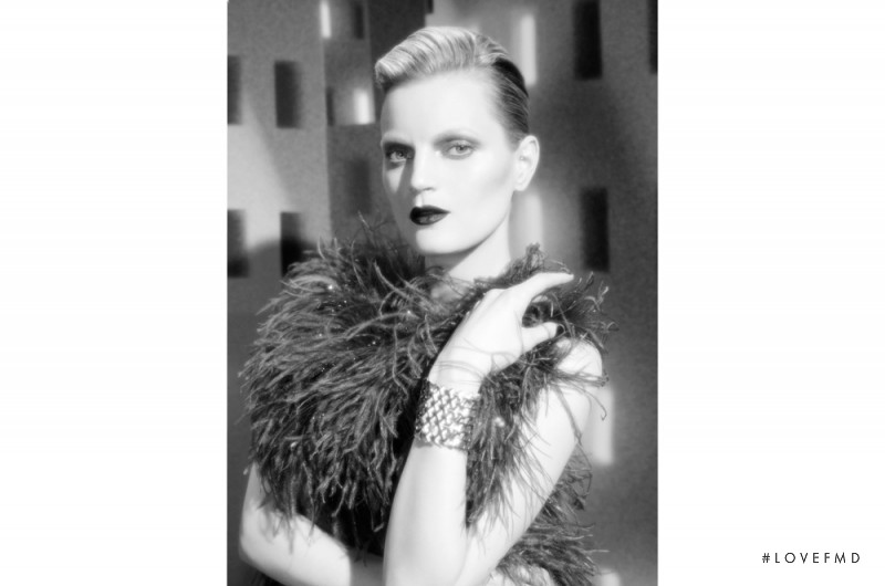 Guinevere van Seenus featured in  the Bergdorf Goodman advertisement for Fall 2012