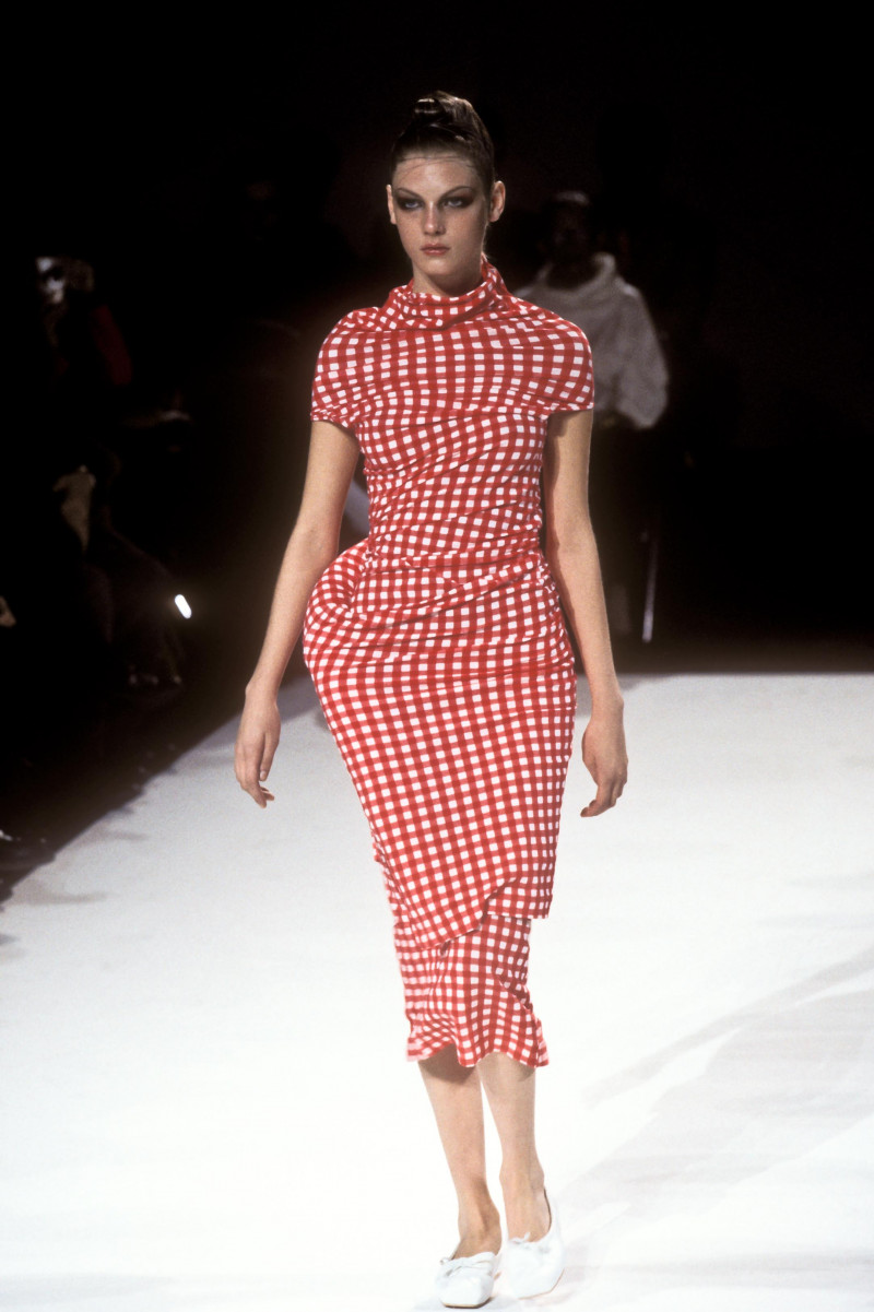 Angela Lindvall featured in  the Comme Des Garcons fashion show for Spring/Summer 1997