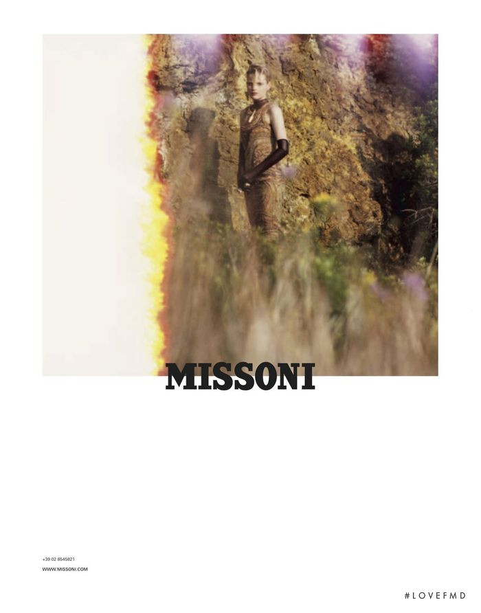 Guinevere van Seenus featured in  the Missoni advertisement for Autumn/Winter 2012