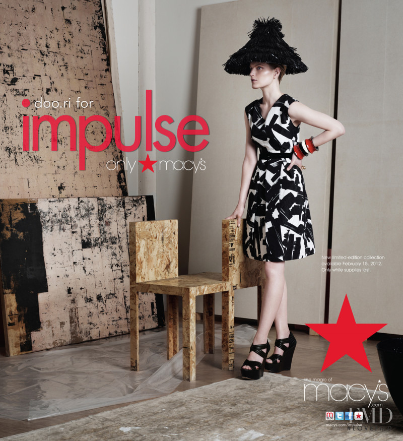 Guinevere van Seenus featured in  the Macy\'s Impulse by Doo-Ri Chung advertisement for Spring/Summer 2012