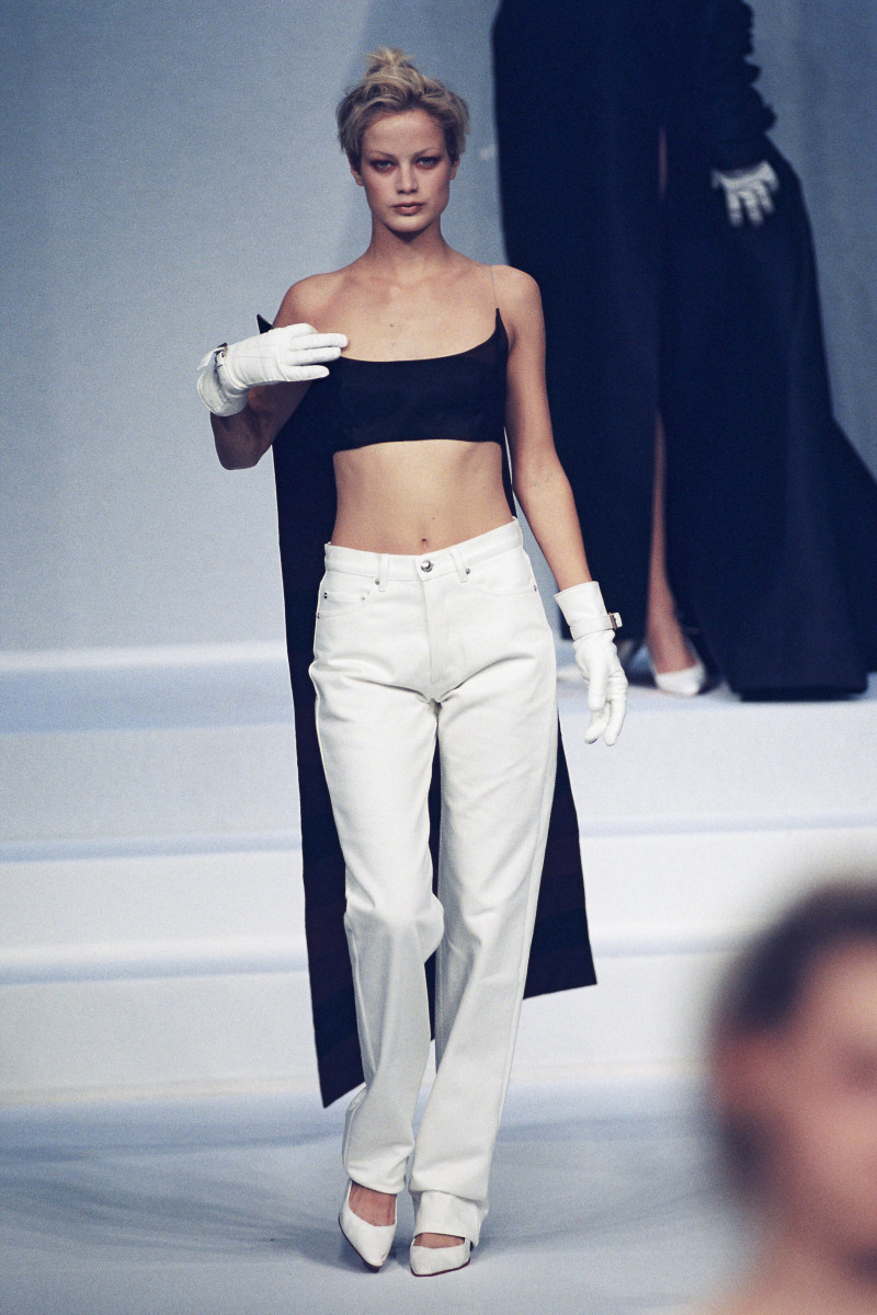 Carolyn Murphy featured in  the Balenciaga fashion show for Autumn/Winter 1996