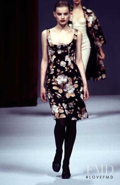 Guinevere van Seenus featured in  the D&G fashion show for Autumn/Winter 1996