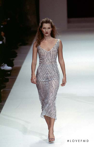 Kate Moss featured in  the Cerruti fashion show for Spring/Summer 1997