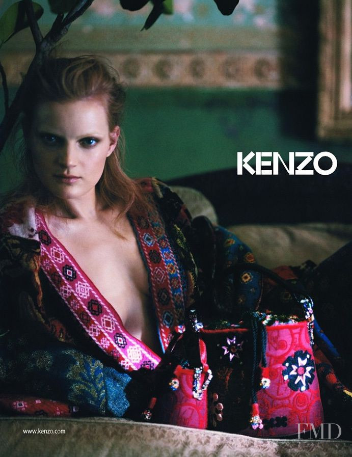 Guinevere van Seenus featured in  the Kenzo advertisement for Autumn/Winter 2005