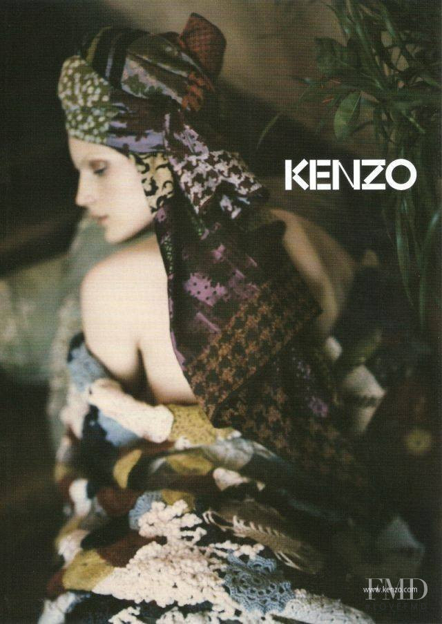 Guinevere van Seenus featured in  the Kenzo advertisement for Autumn/Winter 2005