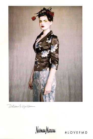 Guinevere van Seenus featured in  the Neiman Marcus advertisement for Autumn/Winter 1997