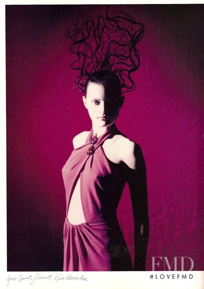 Guinevere van Seenus featured in  the Neiman Marcus advertisement for Autumn/Winter 1997