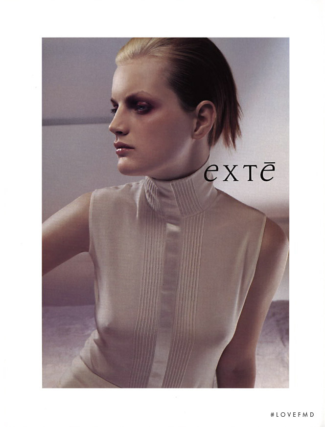 Guinevere van Seenus featured in  the Exte advertisement for Spring/Summer 2008