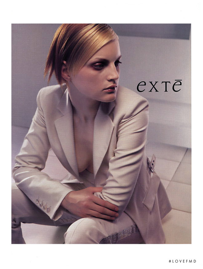 Guinevere van Seenus featured in  the Exte advertisement for Spring/Summer 2008
