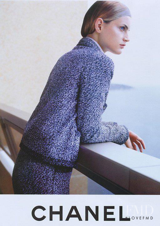 Guinevere van Seenus featured in  the Chanel advertisement for Autumn/Winter 1996