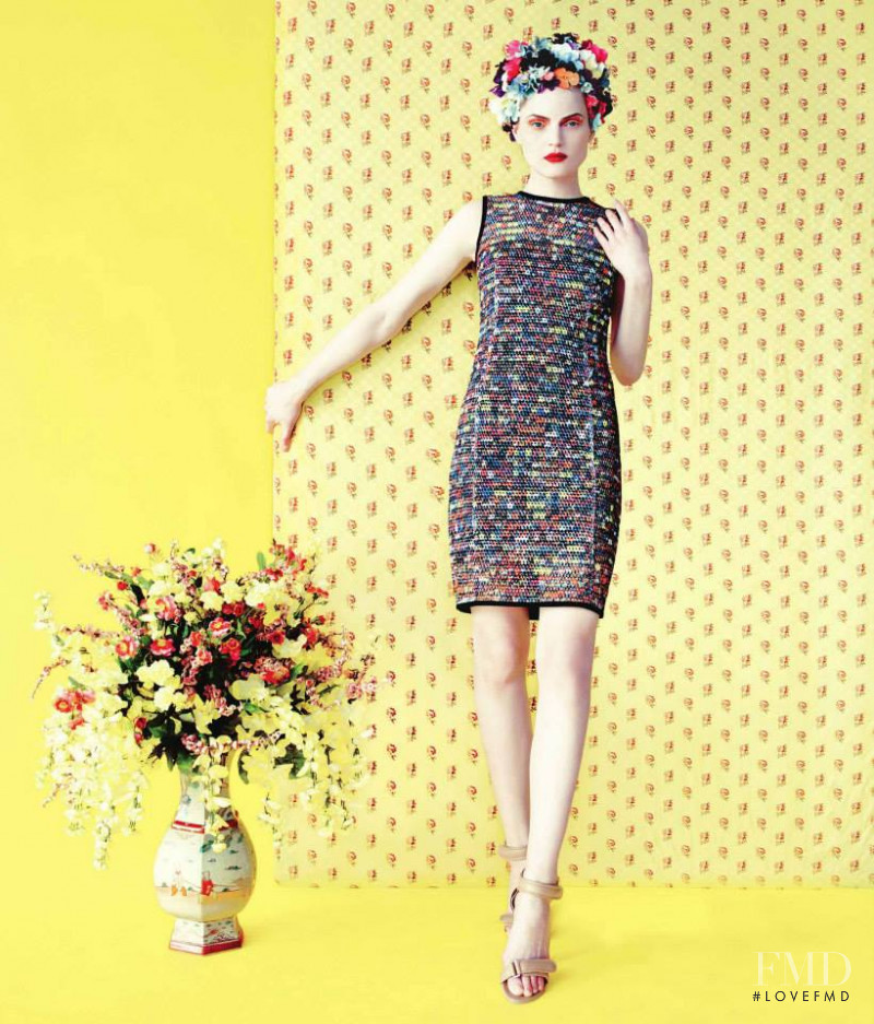 Guinevere van Seenus featured in  the Neiman Marcus advertisement for Spring/Summer 2014