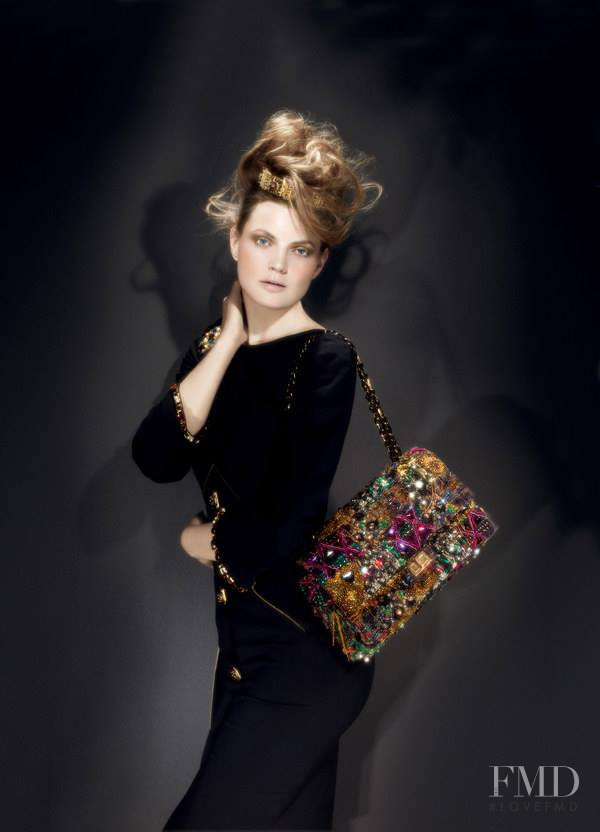 Guinevere van Seenus featured in  the Bergdorf Goodman Chanel lookbook for Pre-Fall 2011