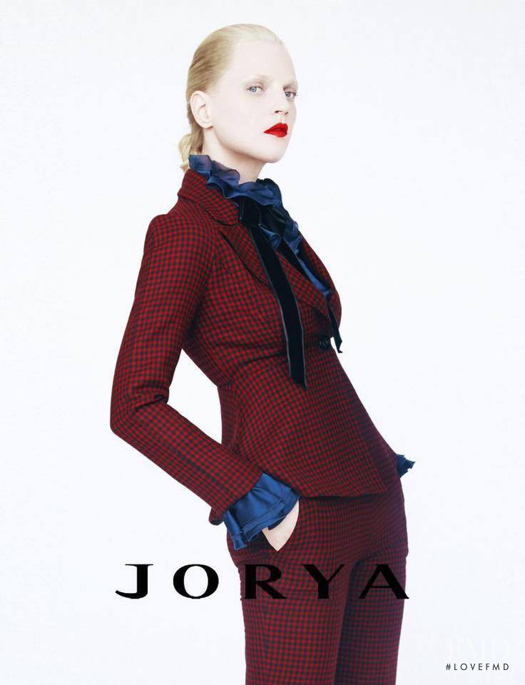 Guinevere van Seenus featured in  the JORYA advertisement for Autumn/Winter 2016