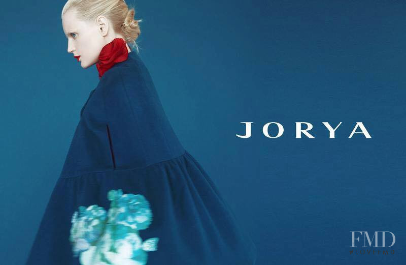 Guinevere van Seenus featured in  the JORYA advertisement for Autumn/Winter 2016