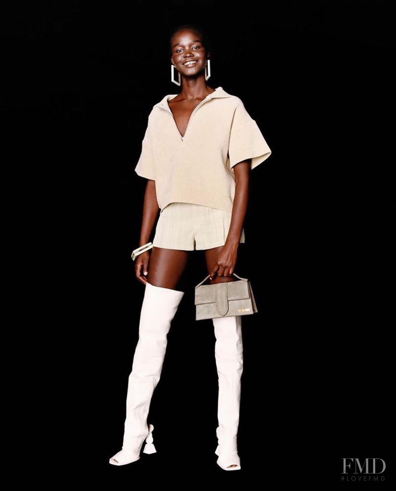 Adut Akech Bior featured in  the Jacquemus advertisement for Autumn/Winter 2020