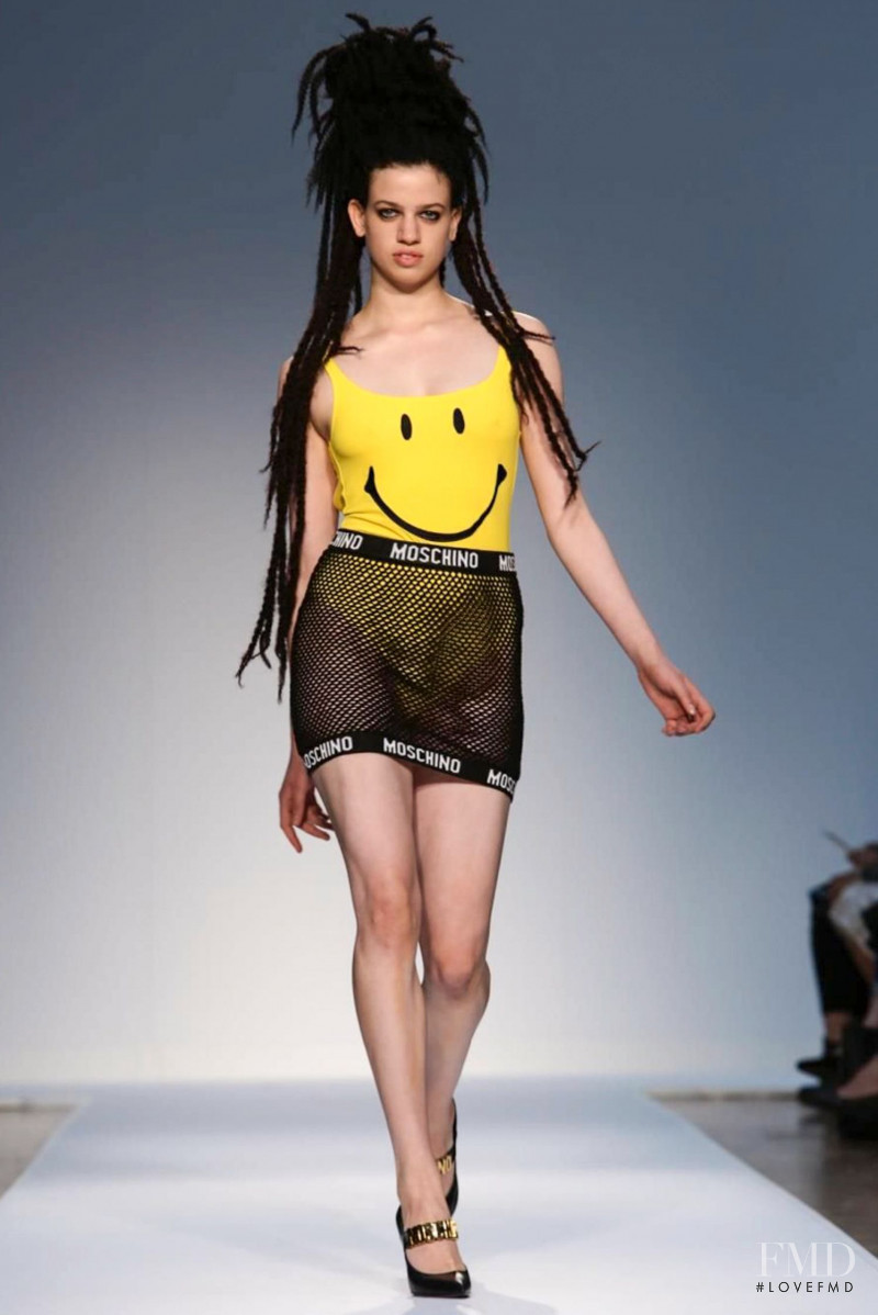 Lily McMenamy featured in  the Moschino fashion show for Spring/Summer 2015