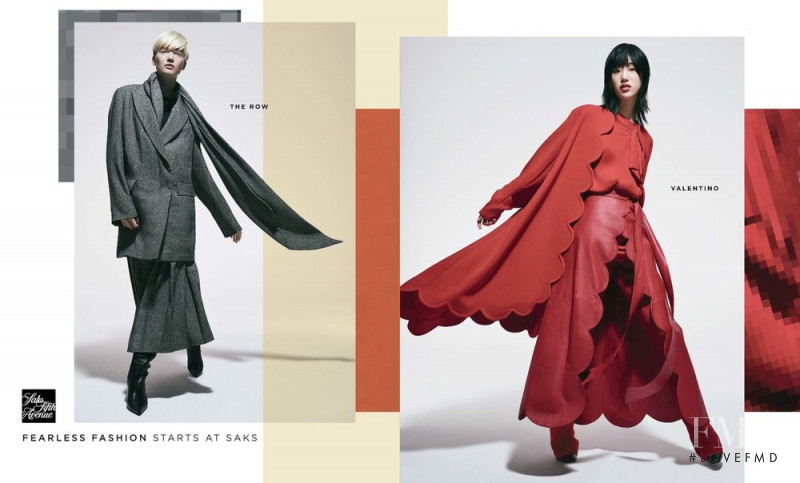 So Ra Choi featured in  the Saks Fifth Avenue advertisement for Autumn/Winter 2018