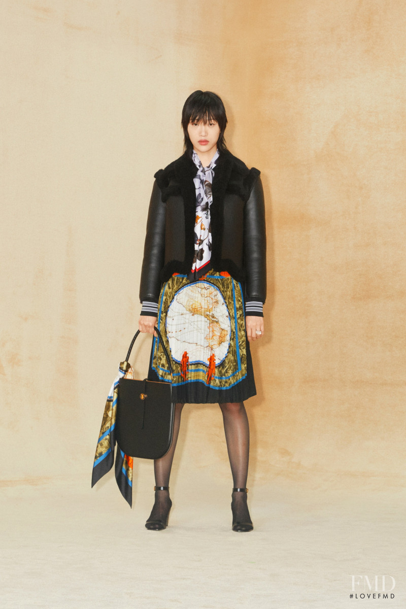 So Ra Choi featured in  the Burberry lookbook for Pre-Fall 2020