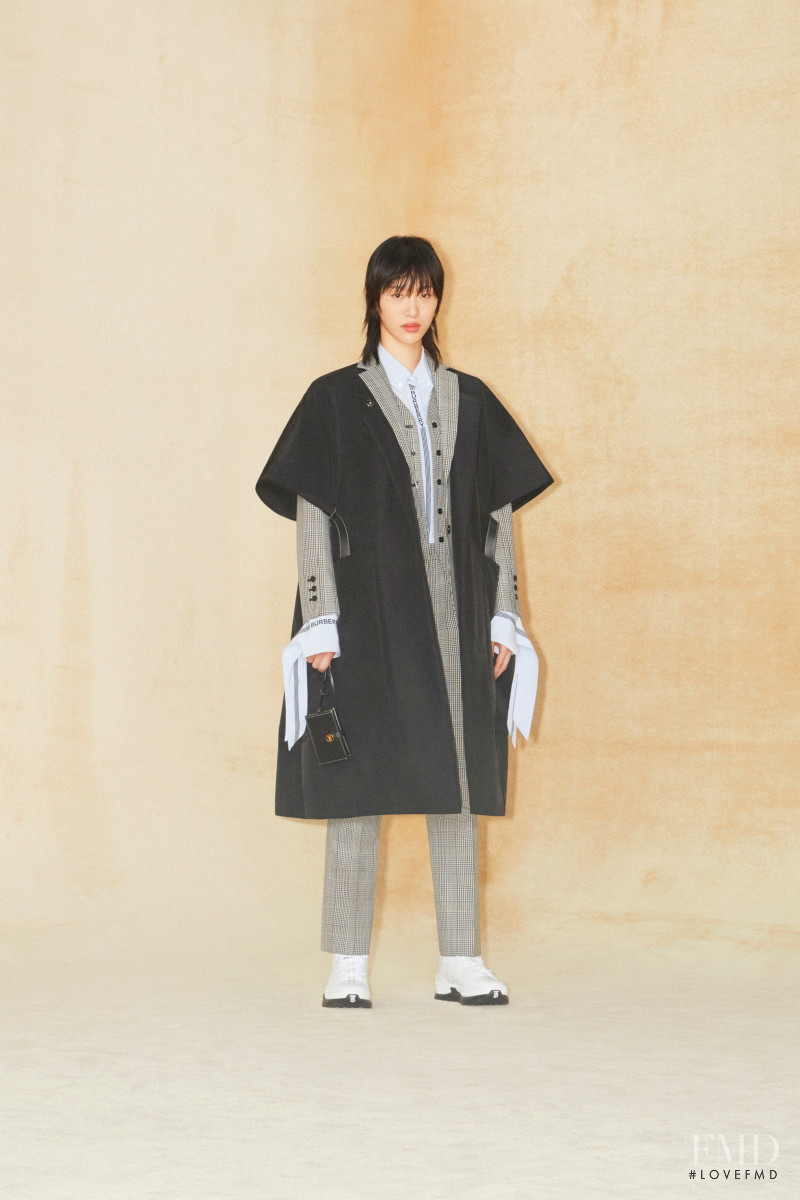 So Ra Choi featured in  the Burberry lookbook for Pre-Fall 2020